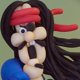 Angry pirate face.
